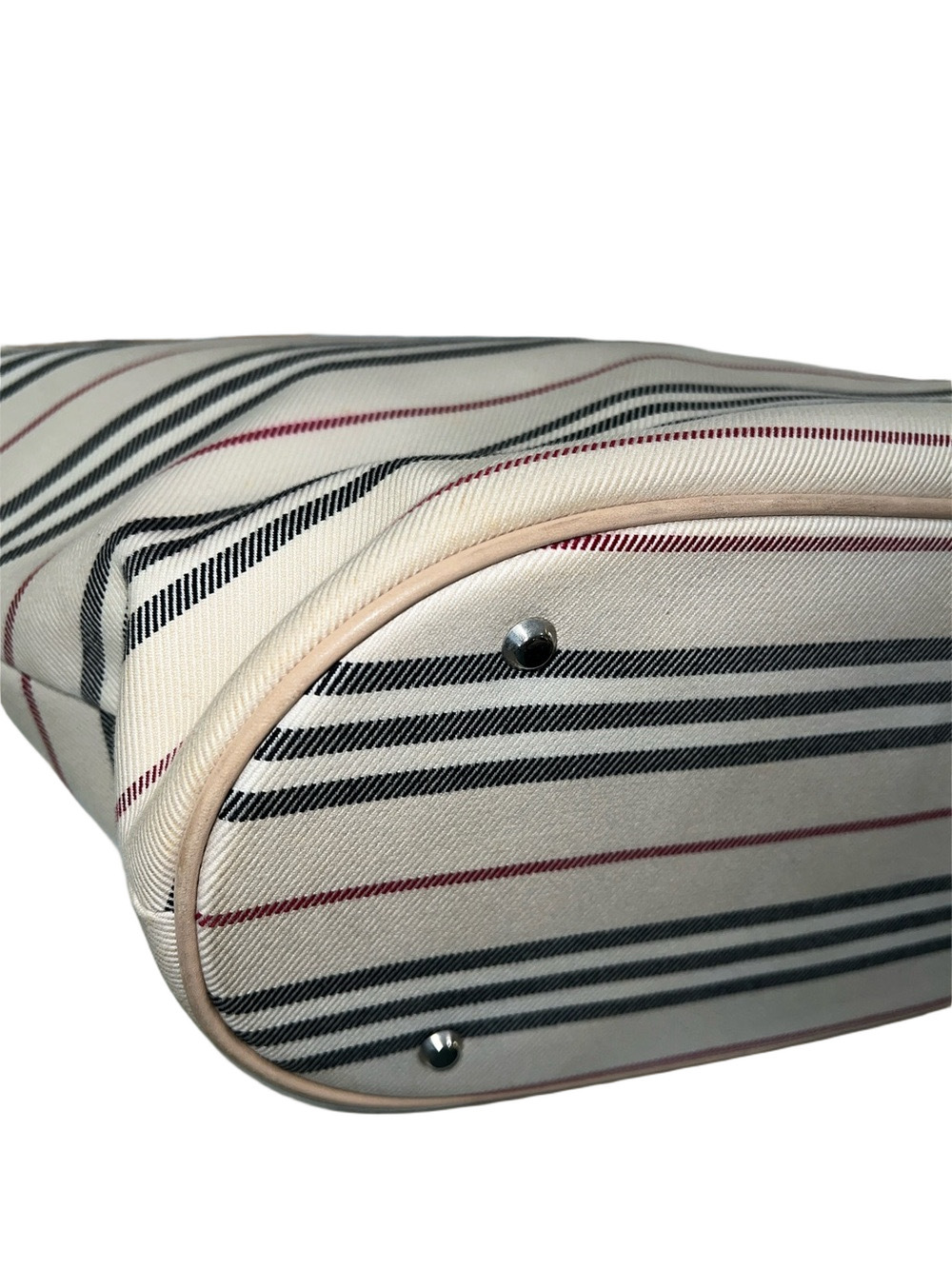 Burberry Striped Canvas Tote - Picture 8 of 14